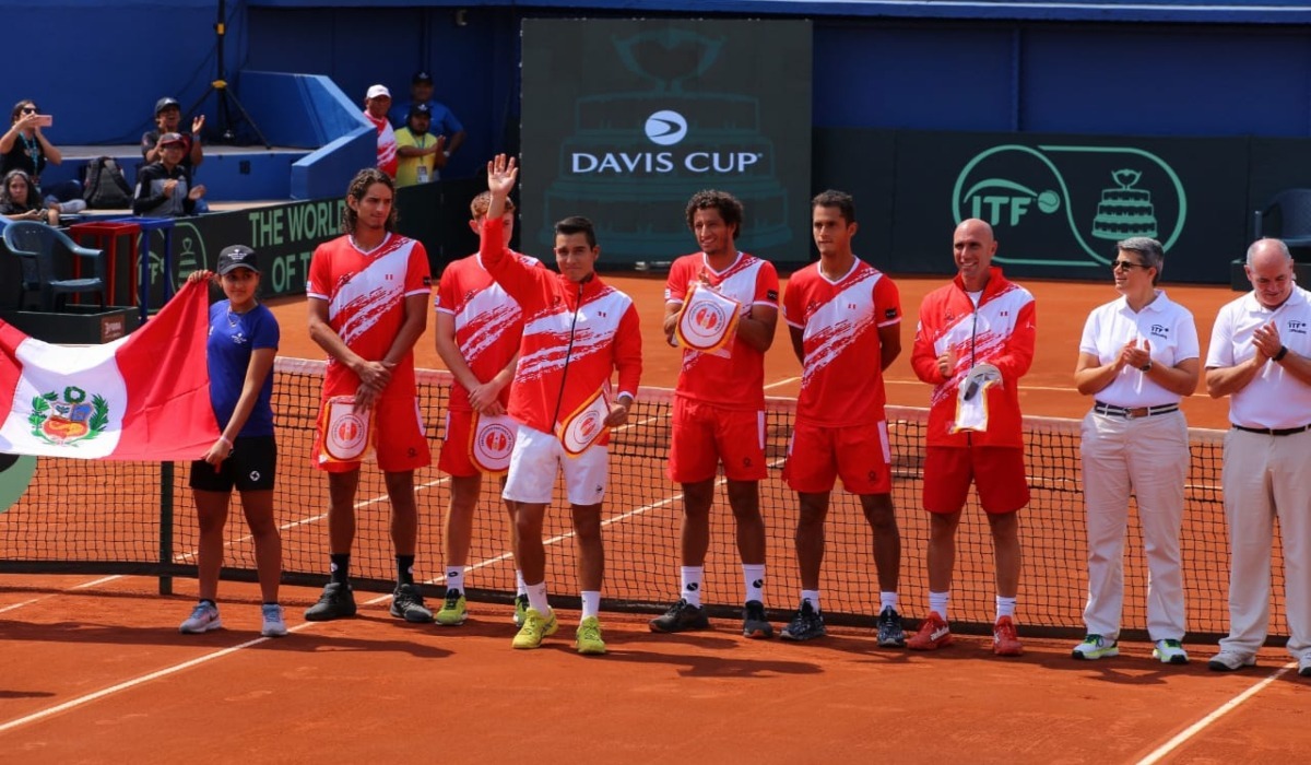 El equipo peruano que nos está representando en la Copa Davis 2023. (Foto: Jesús Saucedo / GEC)