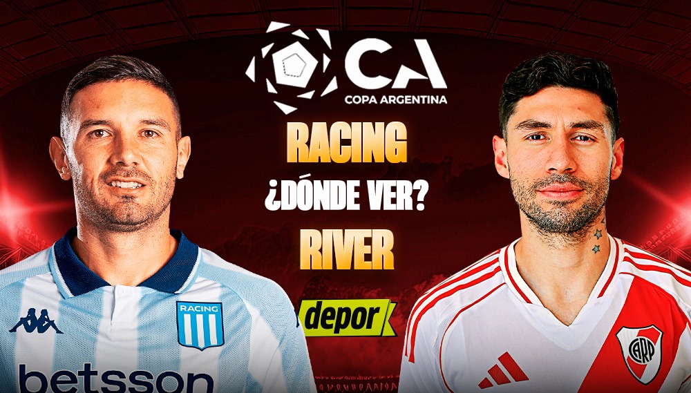 Racing vs. River por Copa Argentina. (Diseño: Christian Marlow)