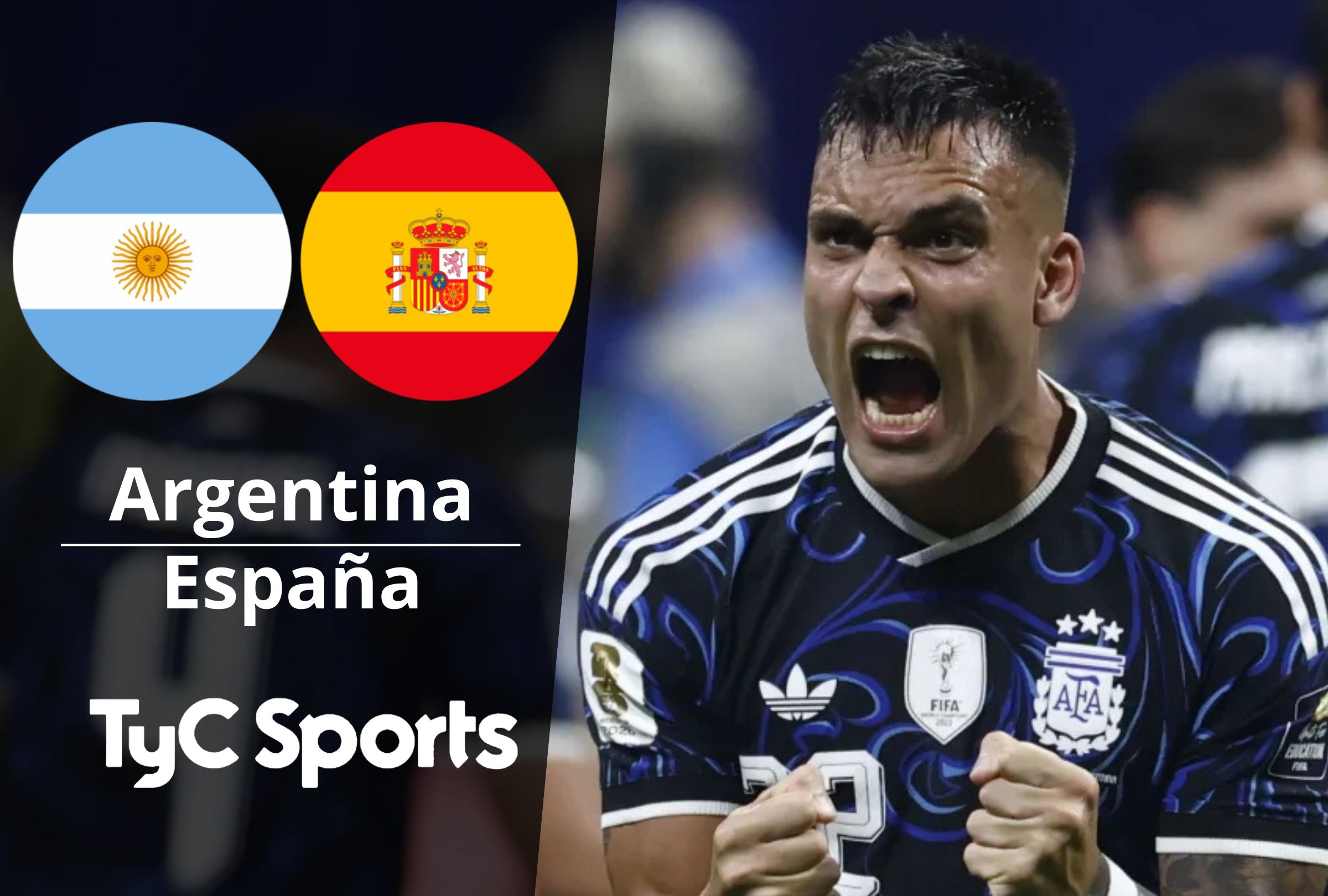 TyC Sports transmite la final entre Argentina vs. España EN VIVO y EN DIRECTO por la gran final de la Copa Mundial 2026 este domingo 19 de julio en el MetLife Stadium de Nueva York. (Foto: Composición Depor)