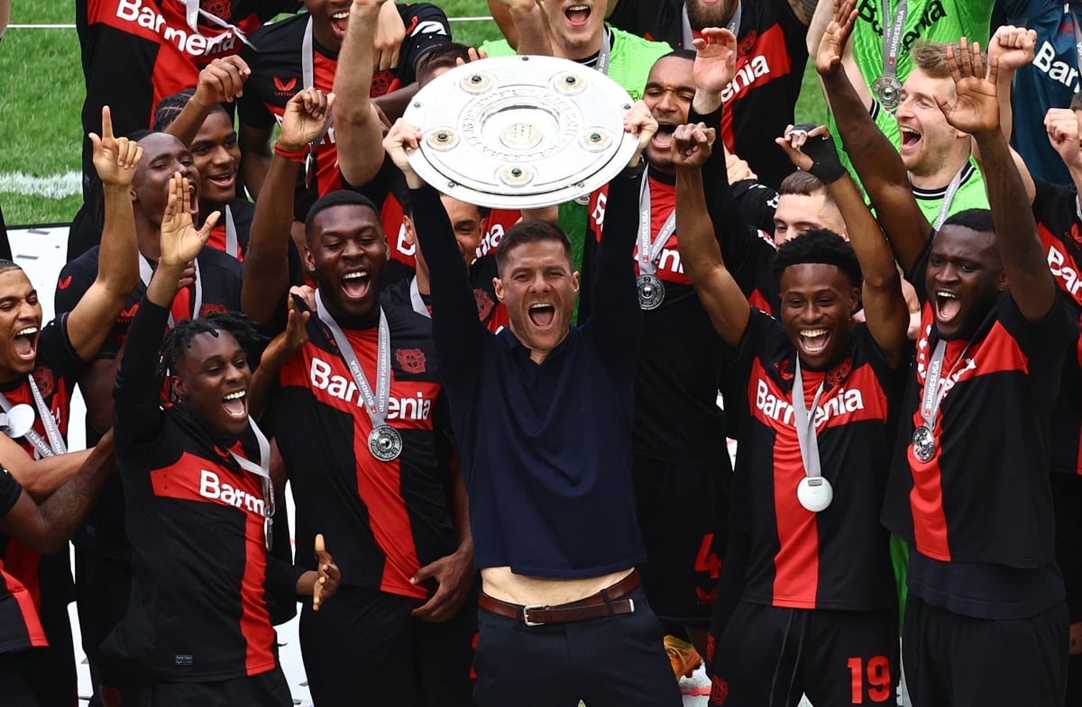 El Leverkusen de Xabi Alonso se coronó campeón de la Bundesliga por primera vez en su historia. (Foto: EFE)