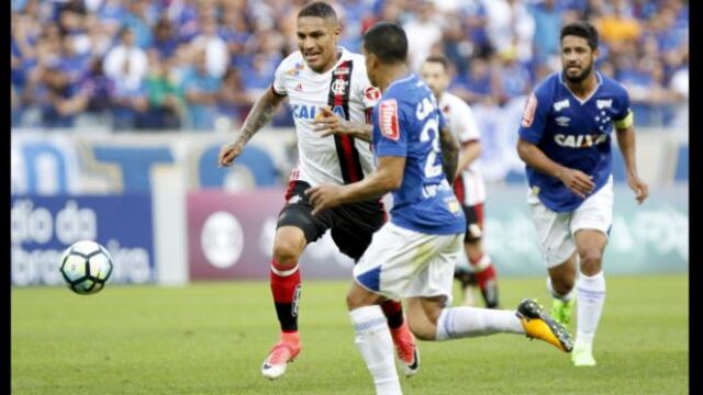 Con Guerrero todo el encuentro: Flamengo igualó 1 a 1 ante Cruzeiro por el Brasileirao