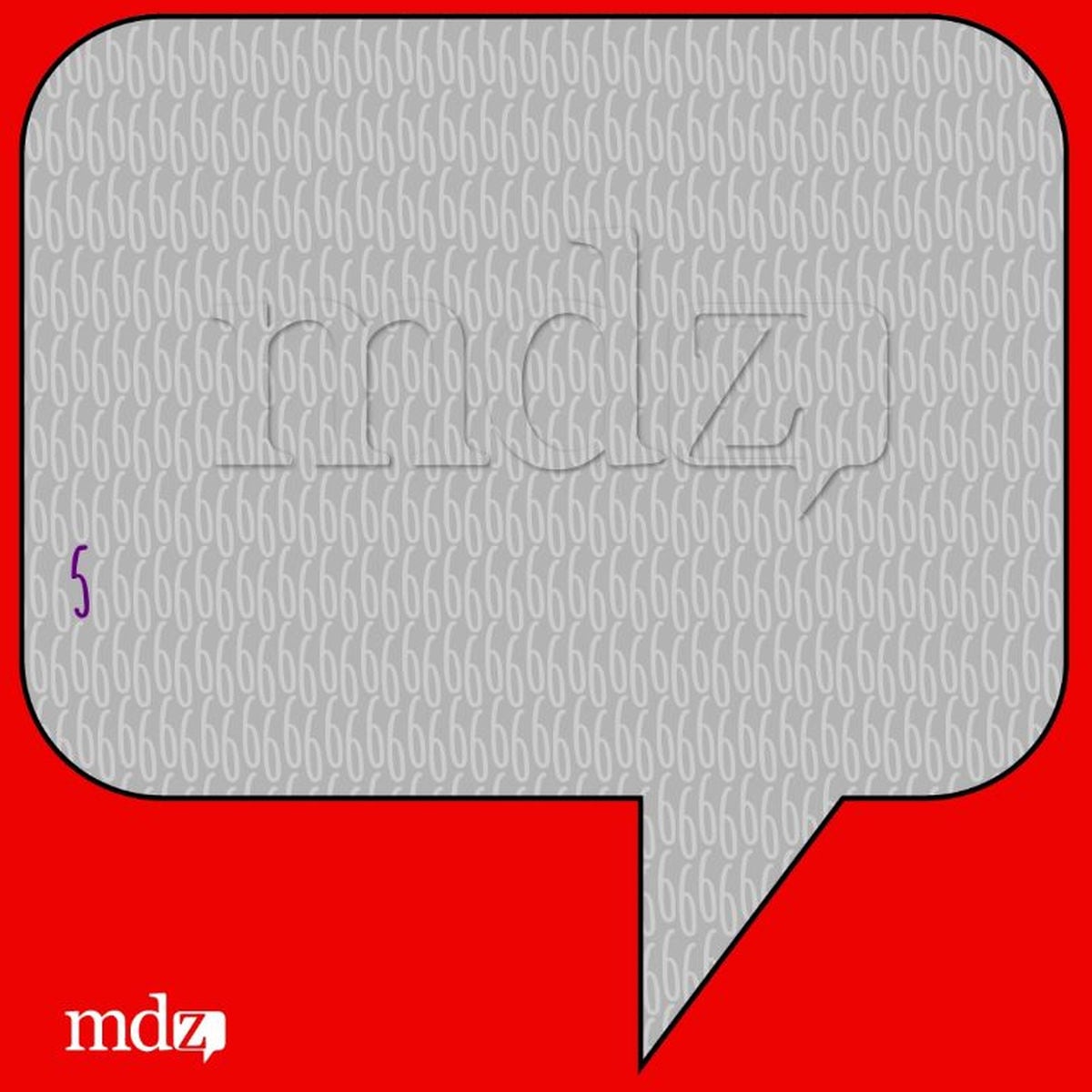 En esta imagen, que posee un globo de diálogo de color plomo donde hay bastantes números 6, se indica dónde está el 5. (Foto: MDZ Online)