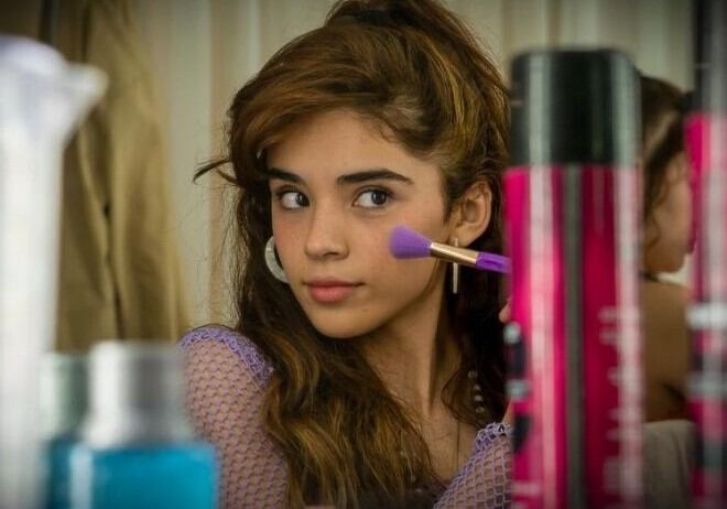 Regina Villaverde preparándose para una de las escenas de la serie (Foto: Las estrellas)