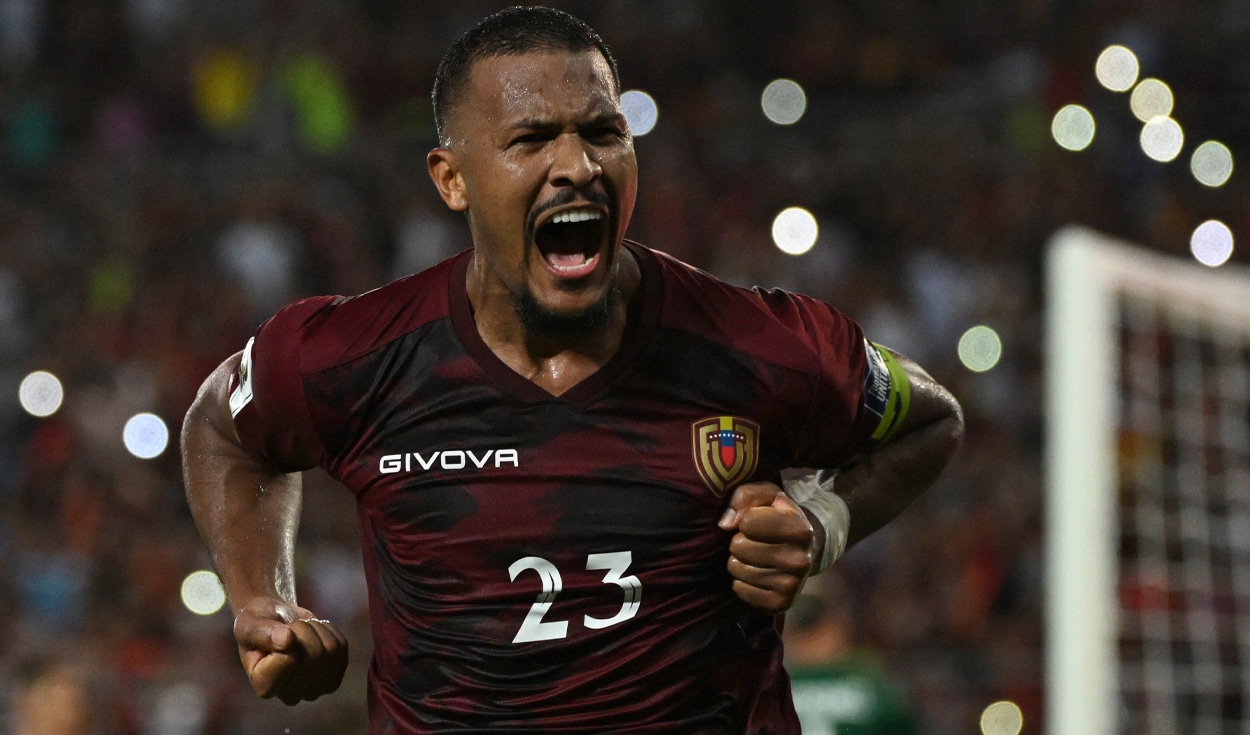 Salomón Rondón podría jugar su primer Mundial con Venezuela a los 35 años. (Fuente: EFE)