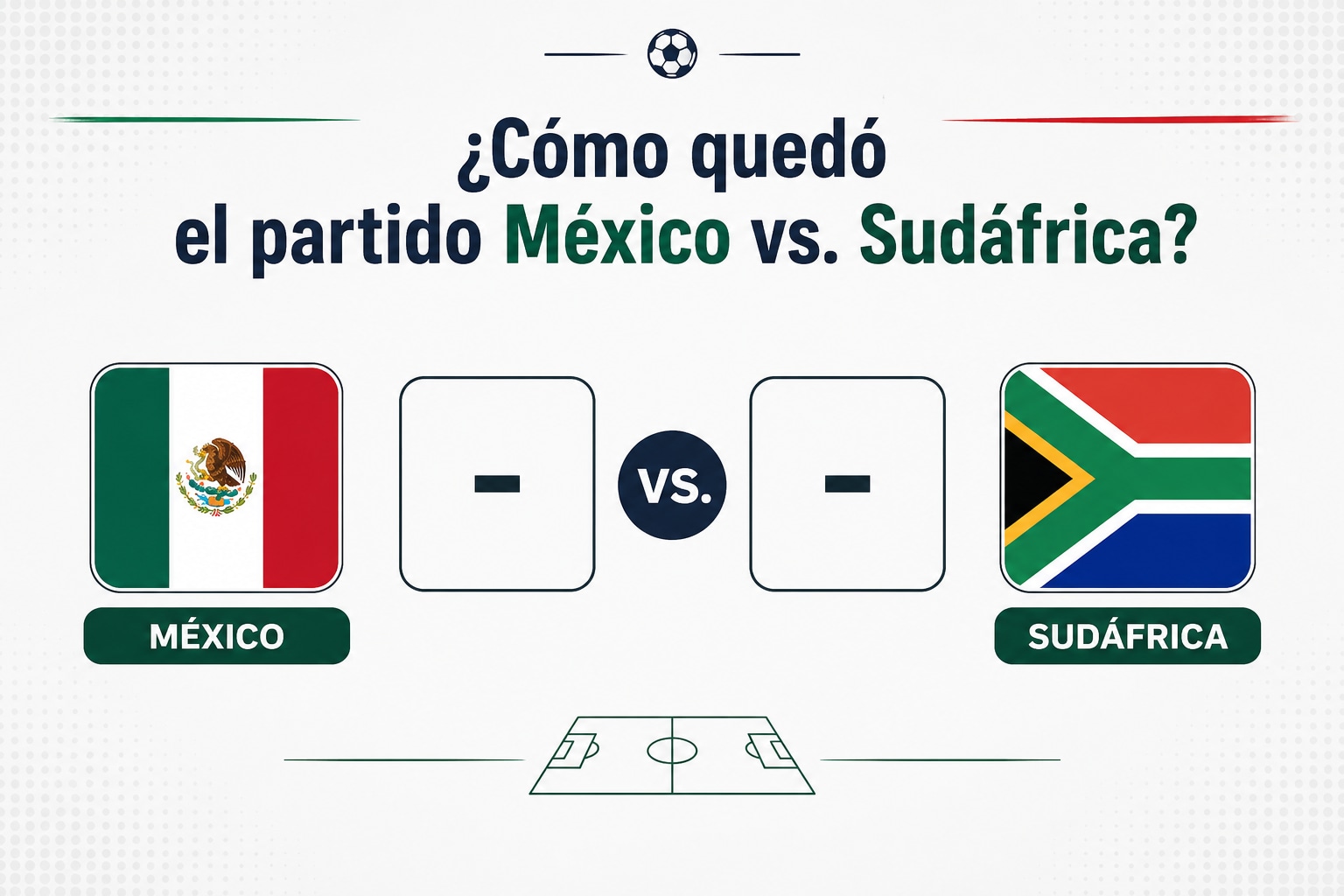 Revisa cómo quedó el partido de hoy entre México y Sudáfrica por la primera fecha del Mundial 2026 (Imagen hecha por Depor con apoyo de la IA Chat GPT)