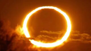 Así se vio el anillo de fuego del eclipse solar en México