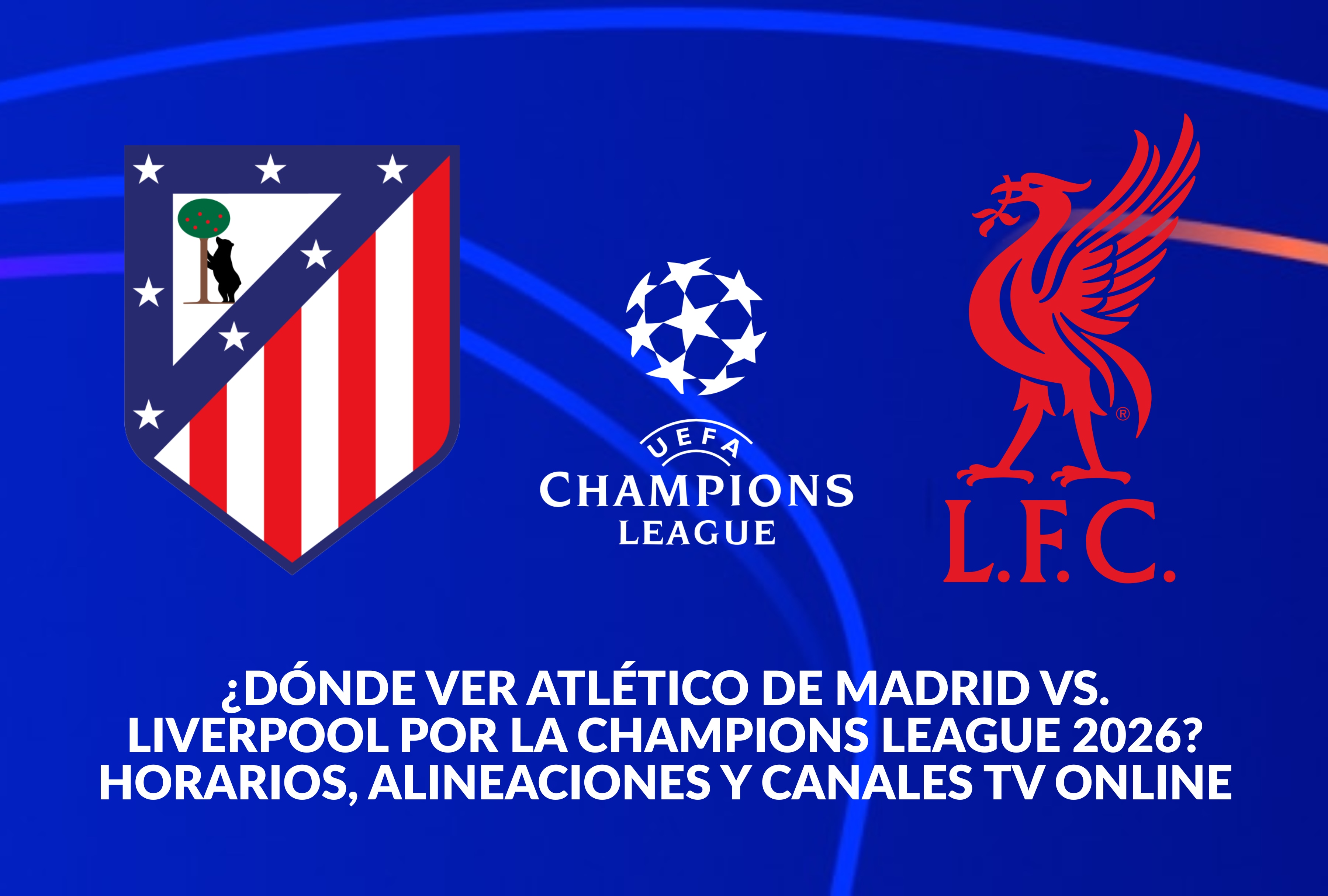 Director técnico del Atlético de Madrid dando indicaciones tácticas en la banda durante el encuentro frente al Liverpool en la UEFA Champions League 2026. | Crédito: uefa.com / Composición Depor