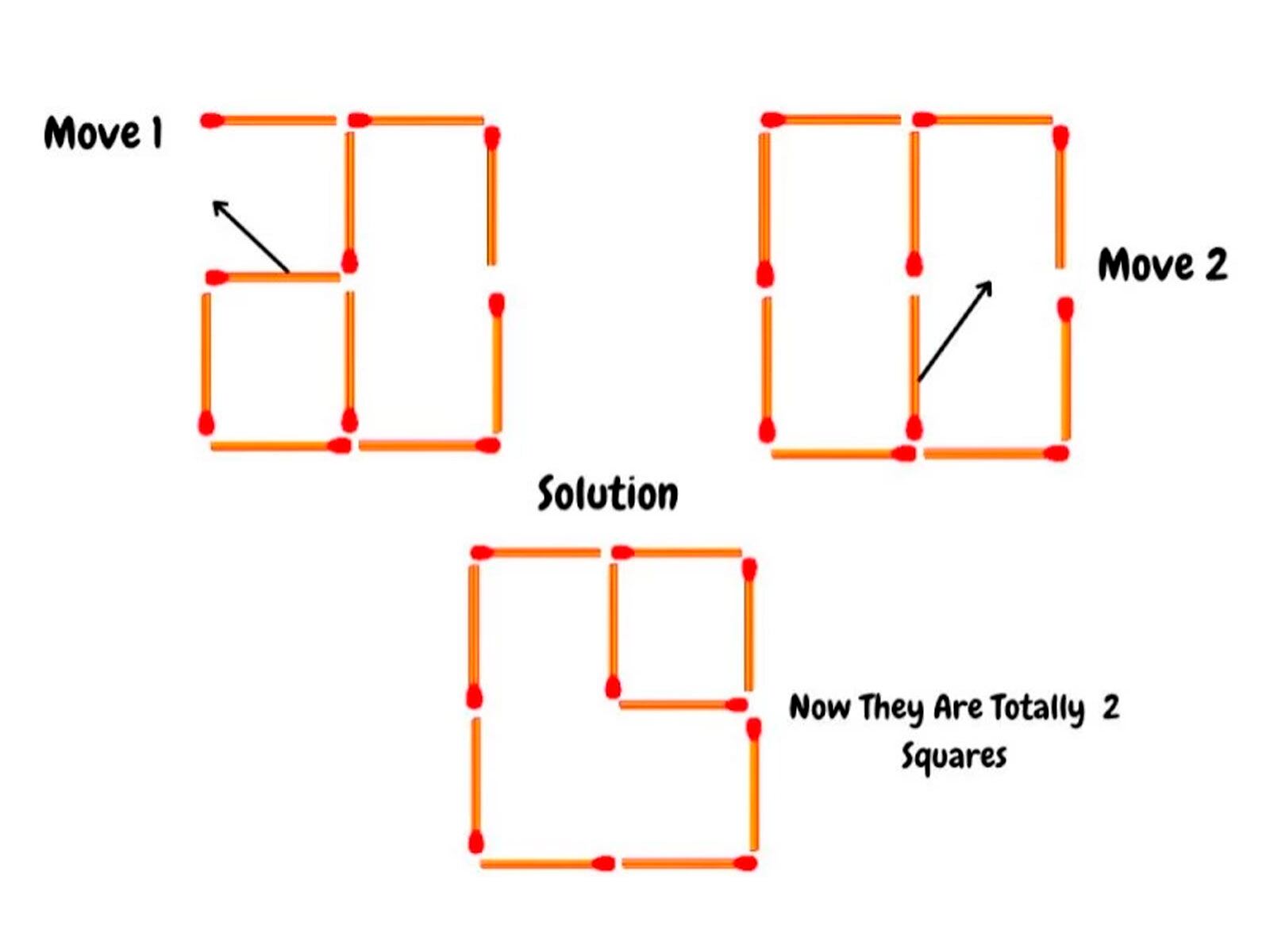 Aquí te mostramos los movimientos que debes realizar para formar 2 cuadrados. | Foto: fresherslive