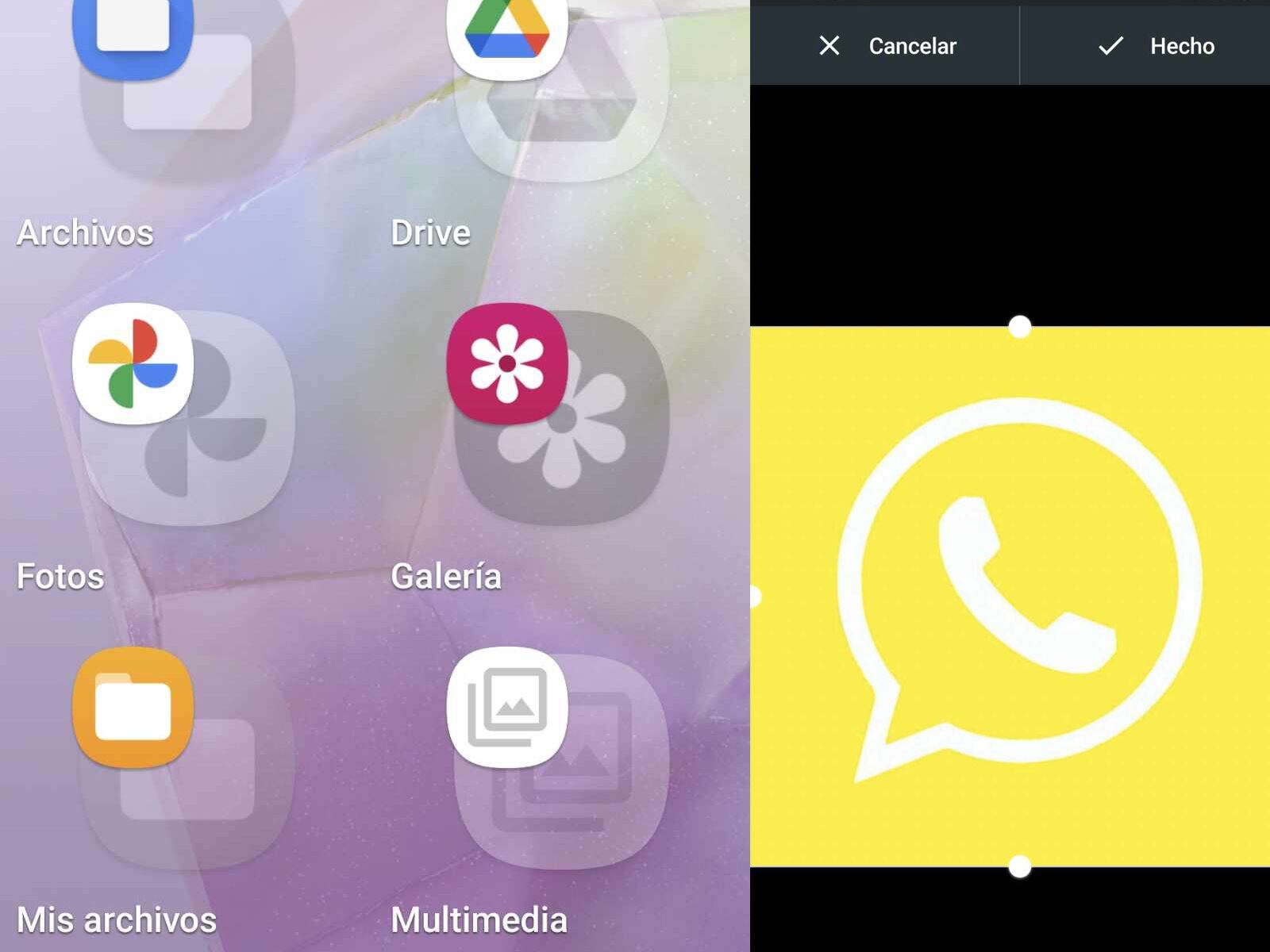 Define el tamaño del ícono de WhatsApp en "modo limón" como último paso. (Foto: MAG - Rommel Yupanqui)