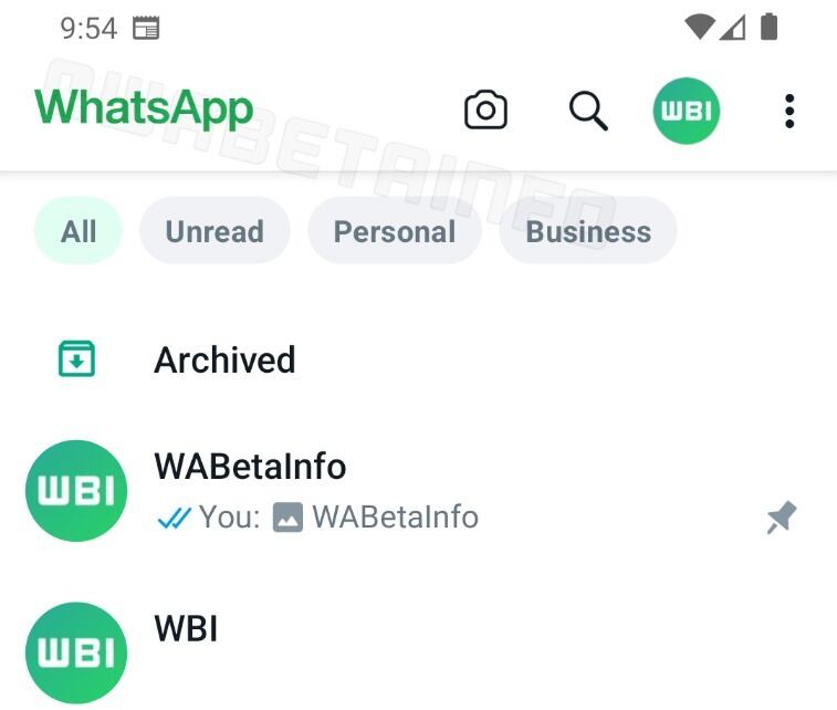 Así se ve la aplicación sin la barra de color verde. (Foto: WabetaInfo)