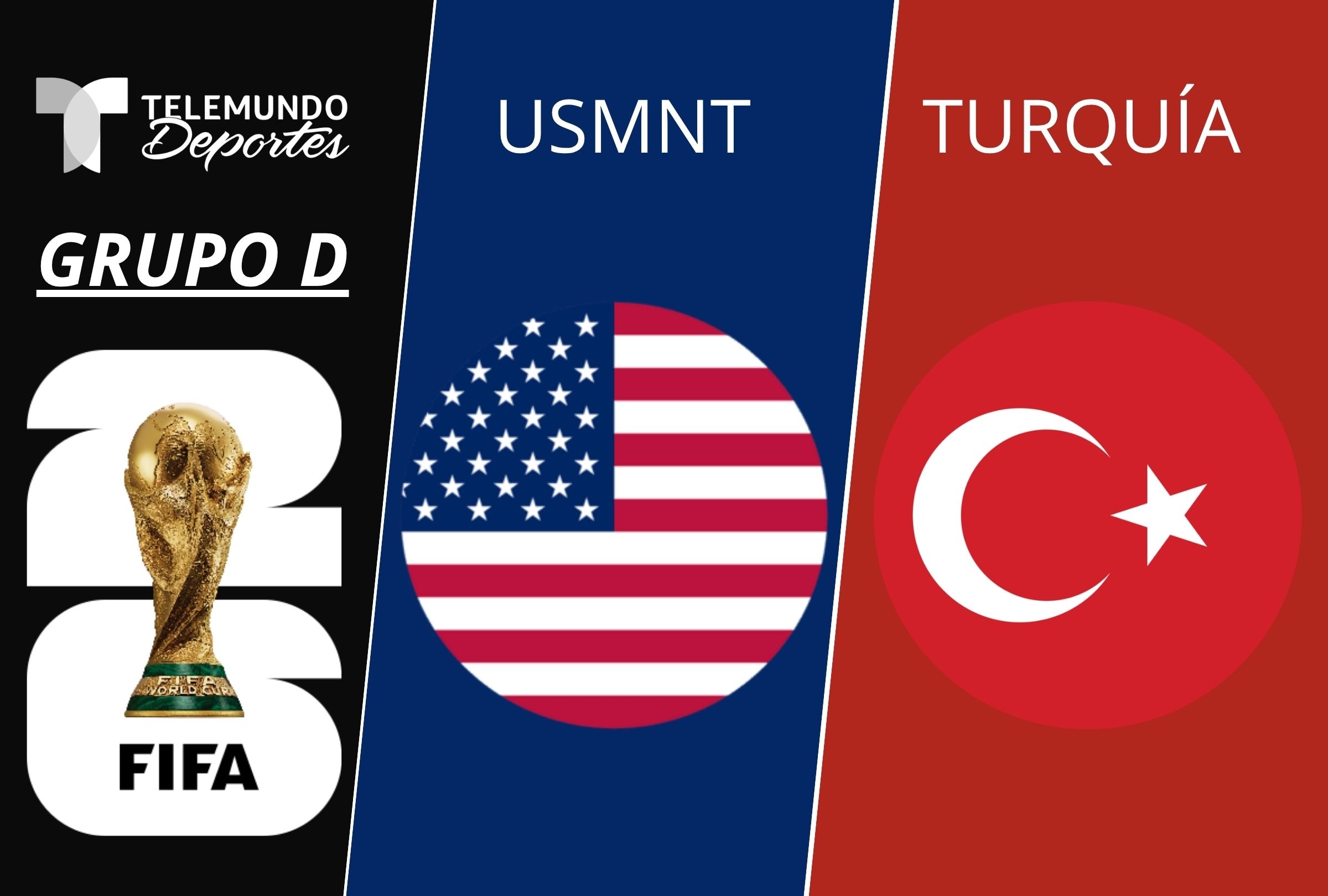Conoce cómo y dónde ver Telemundo Deportes en vivo el partido entre Estados Unidos (USMNT) vs. Turquía EN VIVO y EN DIRECTO hoy 25 de junio por el grupo D de la Copa Mundial 2026. (Foto: Composición Depor)