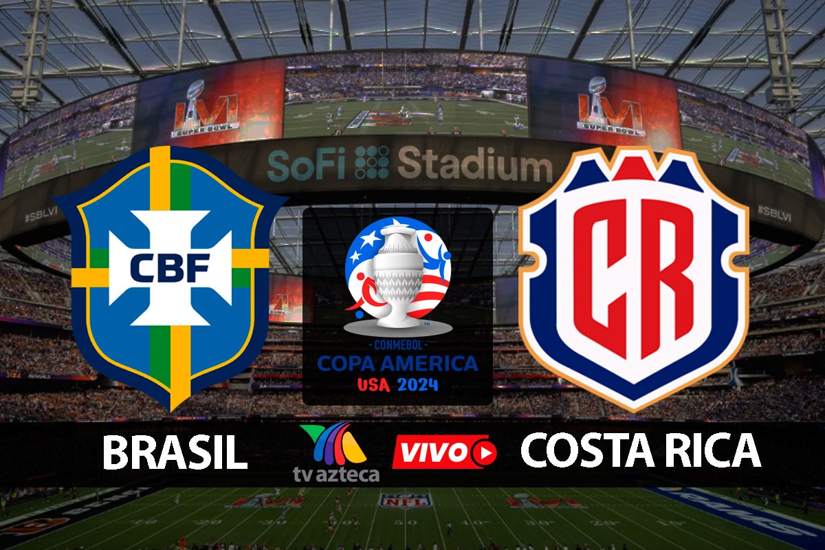 Desde el SoFi Stadium de California, sigue el Brasil vs. Costa Rica en vivo y en directo vía TV Azteca 7 por Copa América 2024. (Foto: Composición Depor)