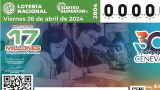 Sorteo Superior, viernes 26 de abril: ver resultados y números ganadores