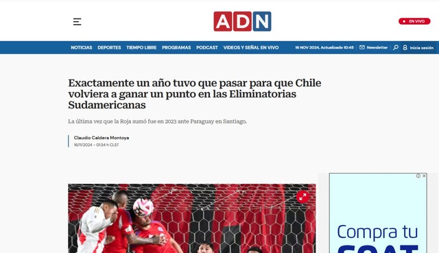 Las reacciones de la prensa chilena tras el empate entre la Roja y la Selección Peruana por las Eliminatorias 2026.