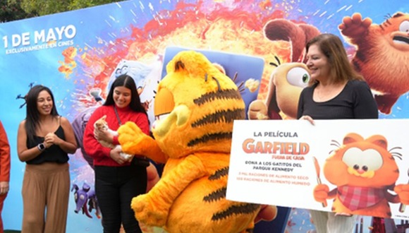 Garfield no solo captó la atención de sus amigos de cuatro patas, sino que también cautivó a grandes y chicos. (Foto: Difusión)
