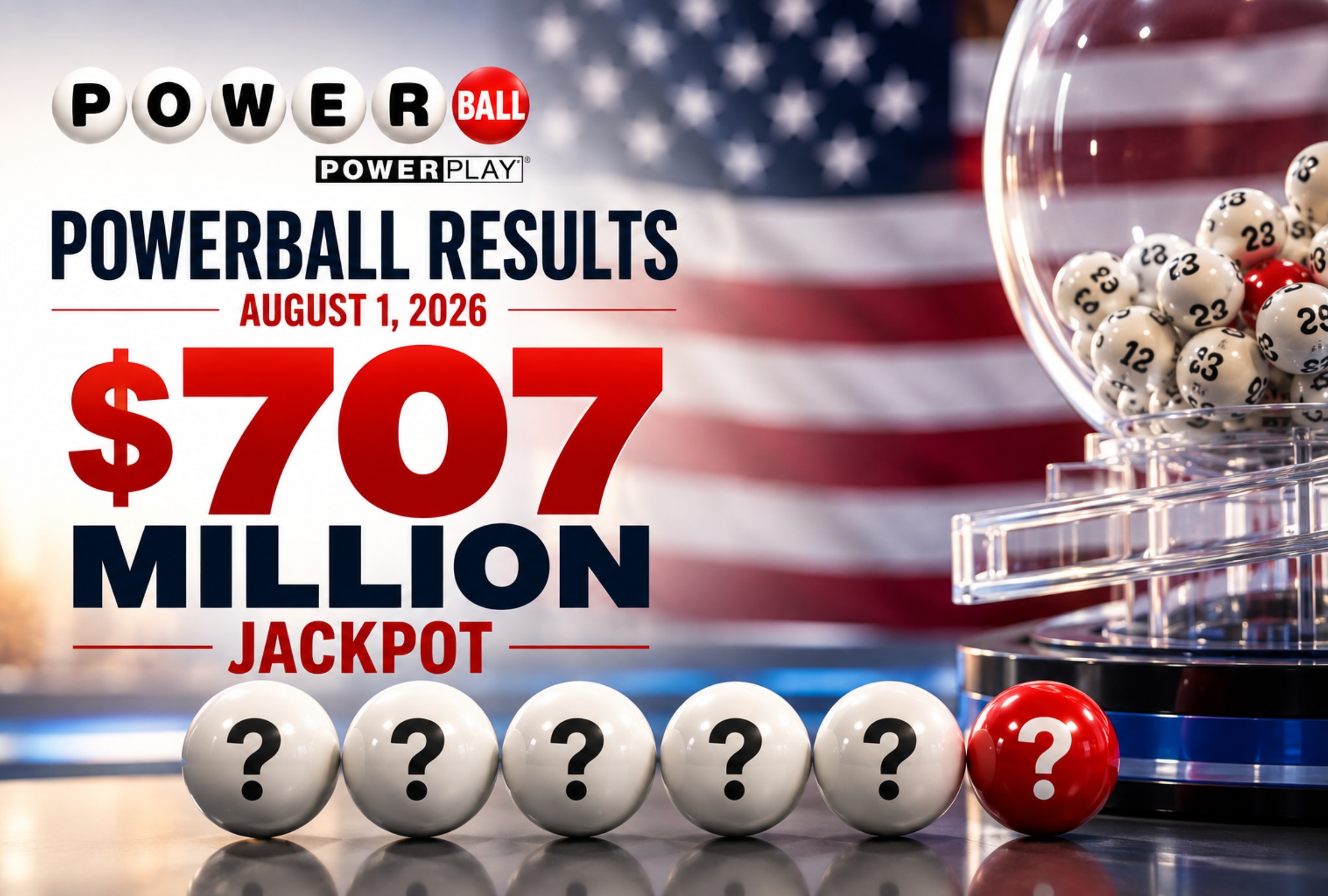 TALLAHASSEE, FLORIDA (UNITED STATES), 08/01/2026.- Did anyone win the Powerball today? Check the August 1, 2026 results, winning numbers, and the $707 million jackpot in the U.S. PHOTO BY NOÉ YACTAYO
