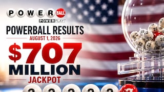 Powerball results for August 1, 2026: winning numbers drawn for $707 million jackpot