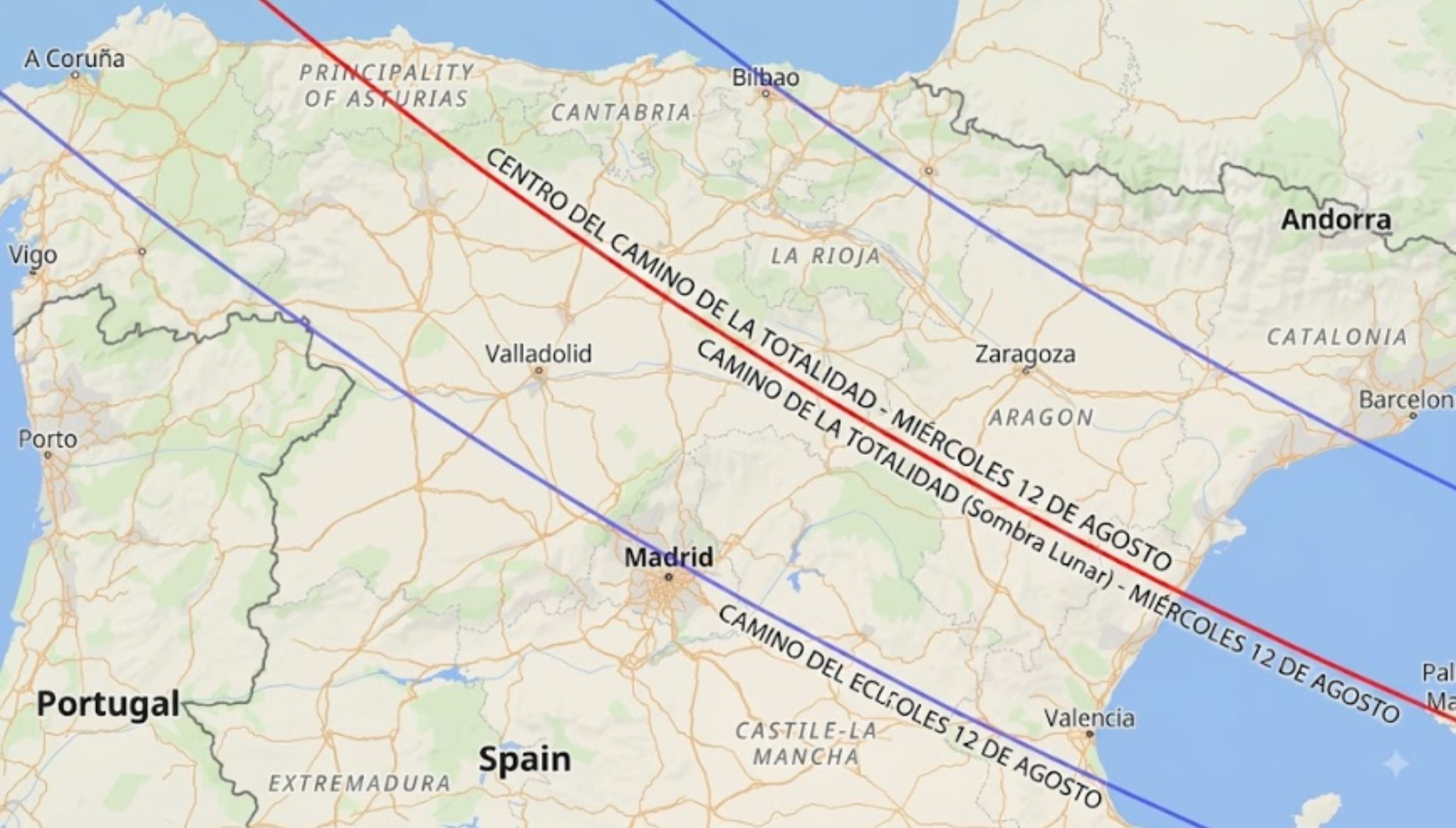 Conoce el mapa del eclipse solar total del 12 de agosto de 2026, las ciudades que verán la totalidad, horarios clave y cómo observarlo. (Foto: Nasa.gov / Composición Gestión Mix)