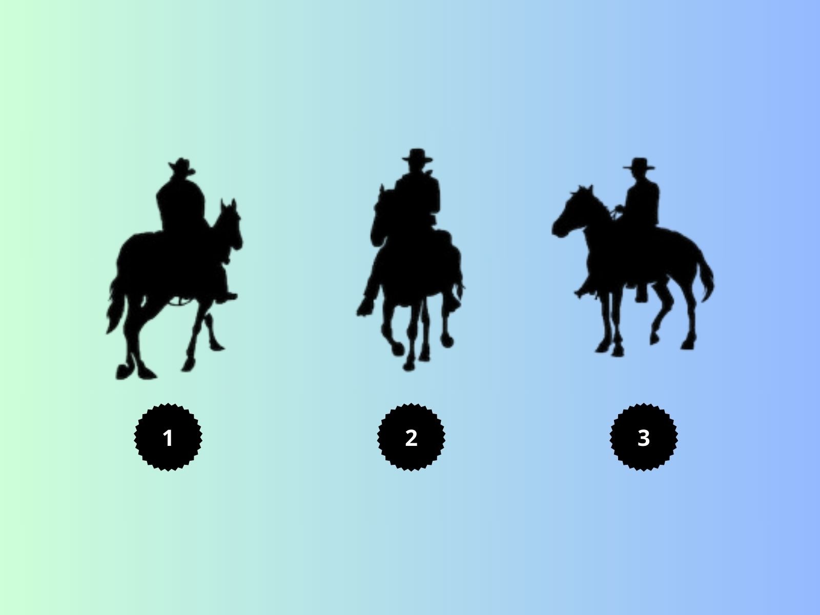 Test visual: Tendrás que elegir uno de estos jinetes para saber tus mejores fortalezas. (Foto: Composición Freepik / Depor)