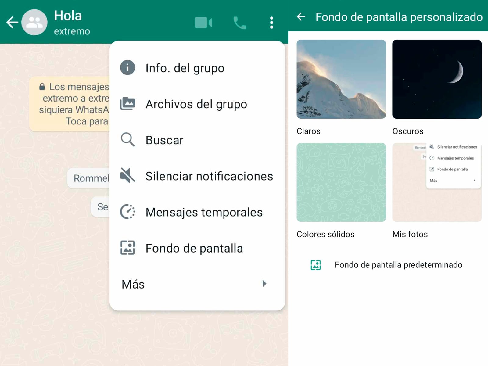 WHATSAPP | De esta manera podrás cambiar los fondos de tus chats individuales. (Foto: Depor - Rommel Yupanqui)
