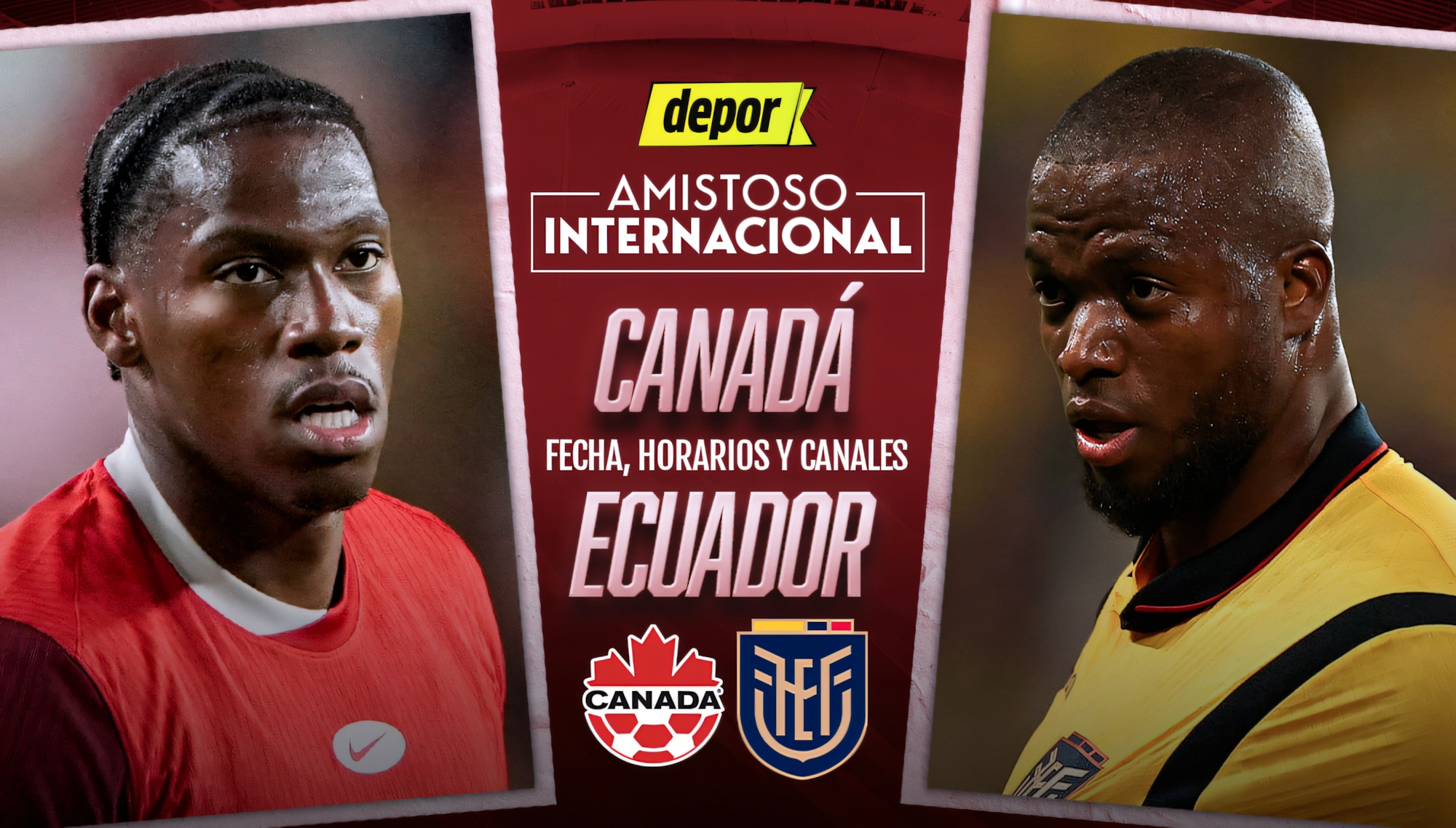 Ecuador vs Canadá: fecha, hora y canales de TV por amistoso FIFA.