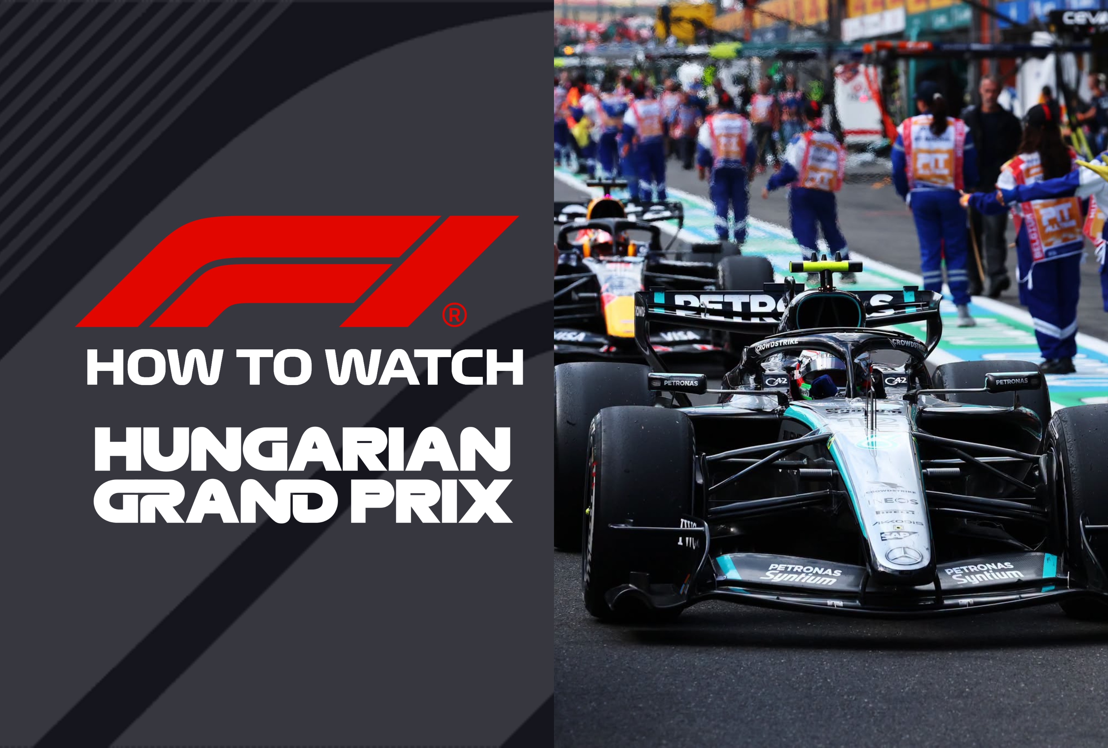 Drivers battle for position at the Hungaroring circuit during the 2026 Hungarian GP. Explore the comprehensive viewing guide with authorized TV channels and official streaming services to watch Formula 1 live. | Photo by F1 / Facebook / Depor