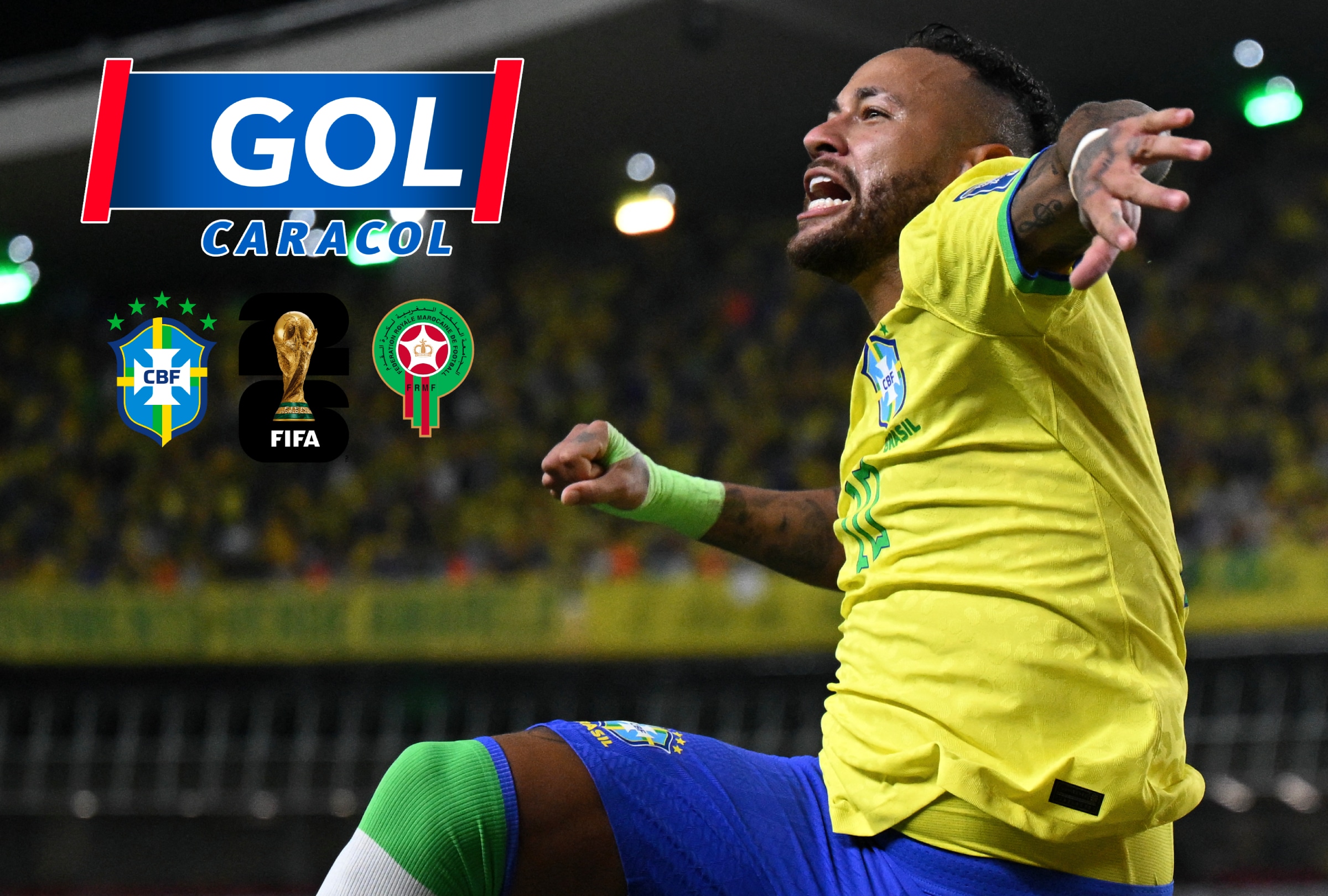EAST RUTHERFORD, NUEVA YORK (ESTADOS UNIDOS), 13/06/2026.- Cobertura oficial de GOL Caracol HD EN VIVO GRATIS para ver el partido entre Brasil y Marruecos este sábado 13 de junio por la Jornada 1 del grupo C del Mundial 2026 en el MetLife Stadium de East Rutherford, Nueva York. FOTO DE CARL DE SOUZA PARA AFP