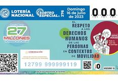 Sorteo Especial del domingo 16 de julio: números ganadores de la Lotería Nacional