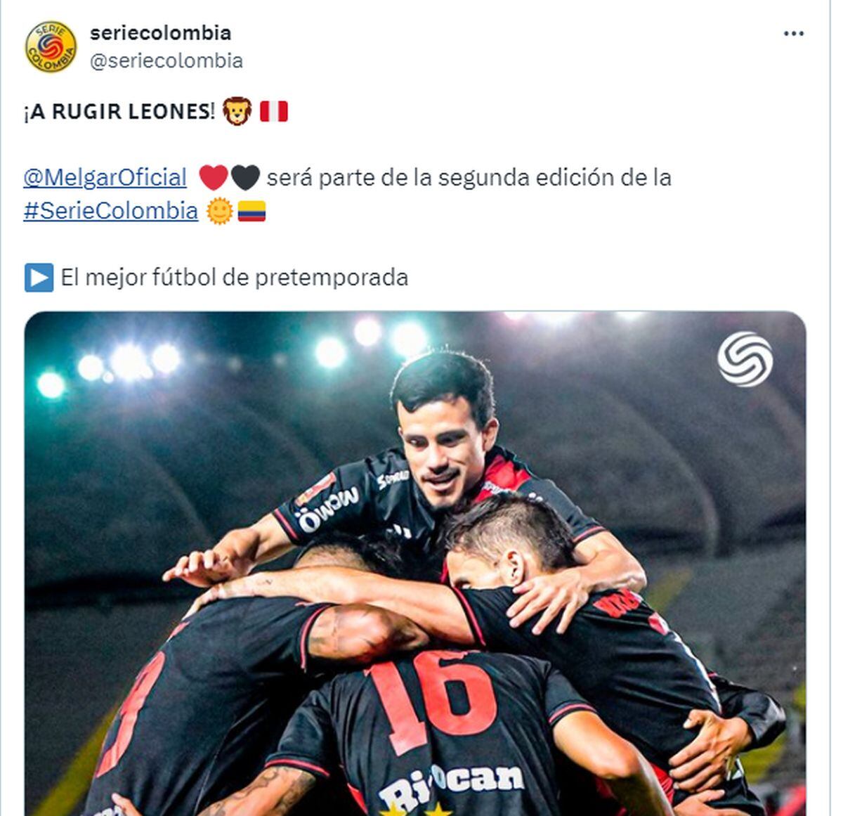 Melgar estará en la Serie Colombia en el 2025. (Foto: X)