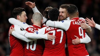 Toques y goles: Arsenal ganó 4-1 a CSKA Moscú en la ida de cuartos en Europa League