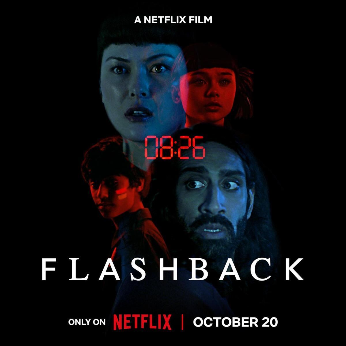 Los protagonistas de "Flashback" en el afiche del cortometraje (Foto: Netflix)
