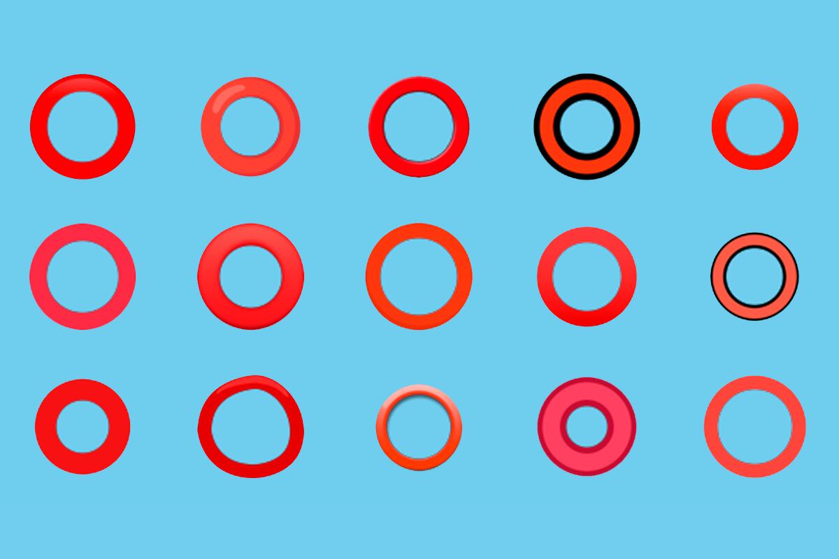 WHATSAPP | Así se ve el círculo rojo hueco en diversas plataformas distintas a WhatsApp. (Foto: Emojipedia)