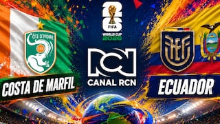 Canal RCN transmitió el partido Ecuador 0-1 Costa de Marfil por el Mundial 2026