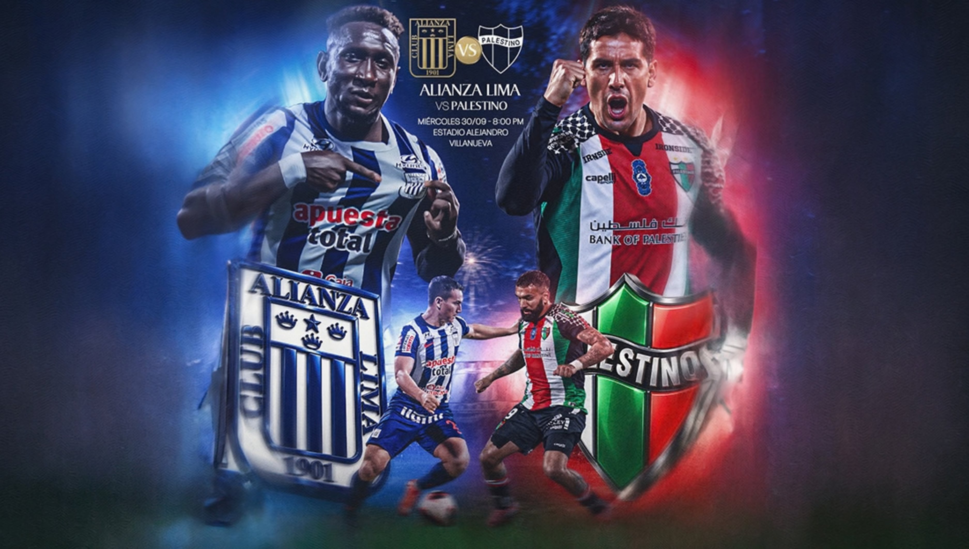 Alianza Lima vs. Palestino se enfrentarán el miércoles 30 de septiembre. (Foto: Alianza Lima)