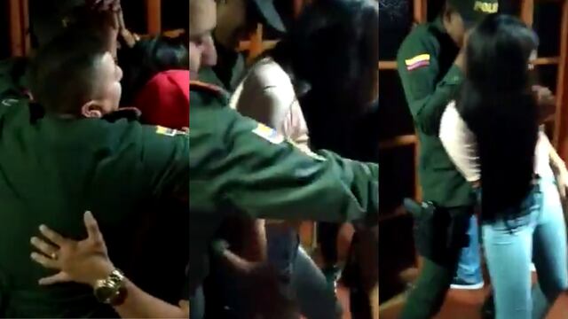 ¡Escándalo en Colombia! Policías se sumaron a fiesta a la que debían ponerle fin