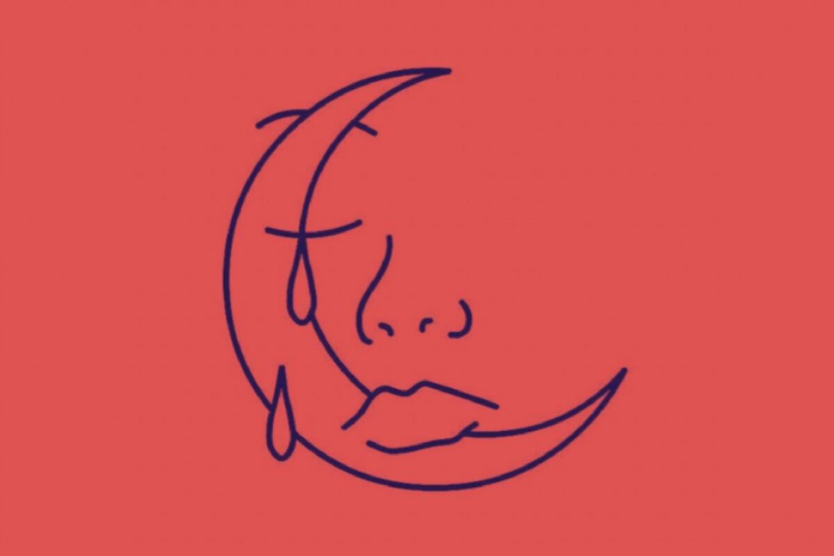 En esta ilustración se aprecian dos figuras: la luna y un rostro triste. Sé sincero y dime qué viste. Solo así conocerás los resultados del test de personalidad. (Foto: MDZ Online)