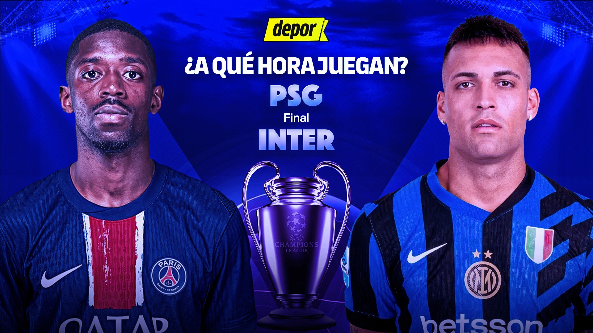 PSG vs. Inter juegan por la final de la Champions League. (Diseño: Christian Marlow)