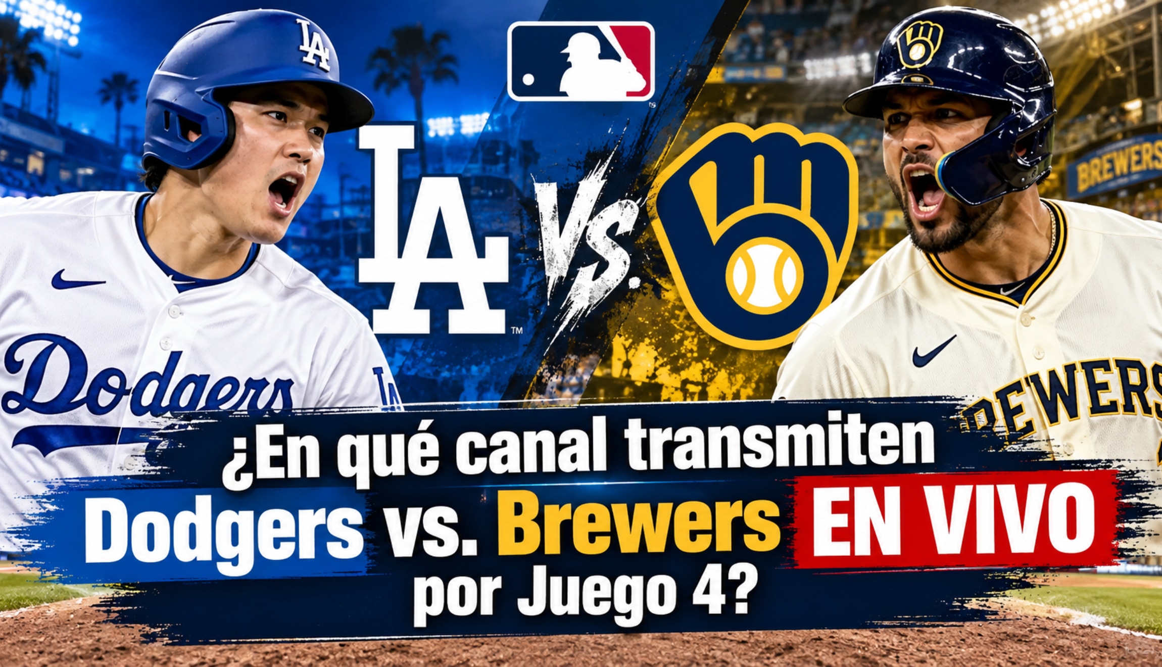 Consulta los canales de transmisión para ver Dodgers vs. Brewers EN VIVO por Juego 4 de la Serie de Campeonato de la Liga Nacional de MLB 2026. (Foto: Imagen creada por Depor utilizando la IA de Chat GPT)
