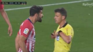 "Me ca** en la...": Diego Costa fue expulsado por insultar al árbitro en el Barza-Atlético [VIDEO]