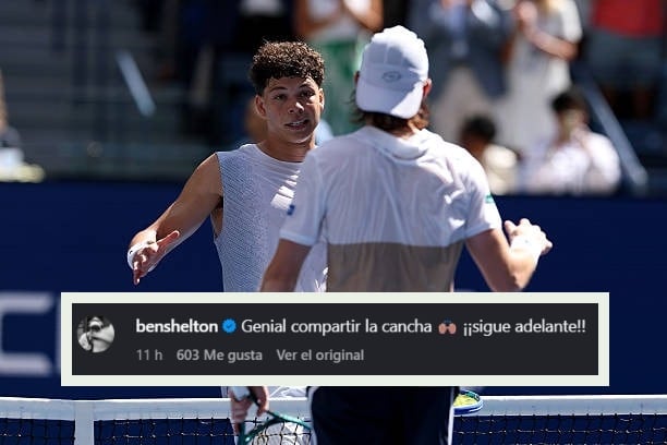 Mensaje de Ben Shelton a Ignacio Buse en Instagram. (Foto: Getty Images)