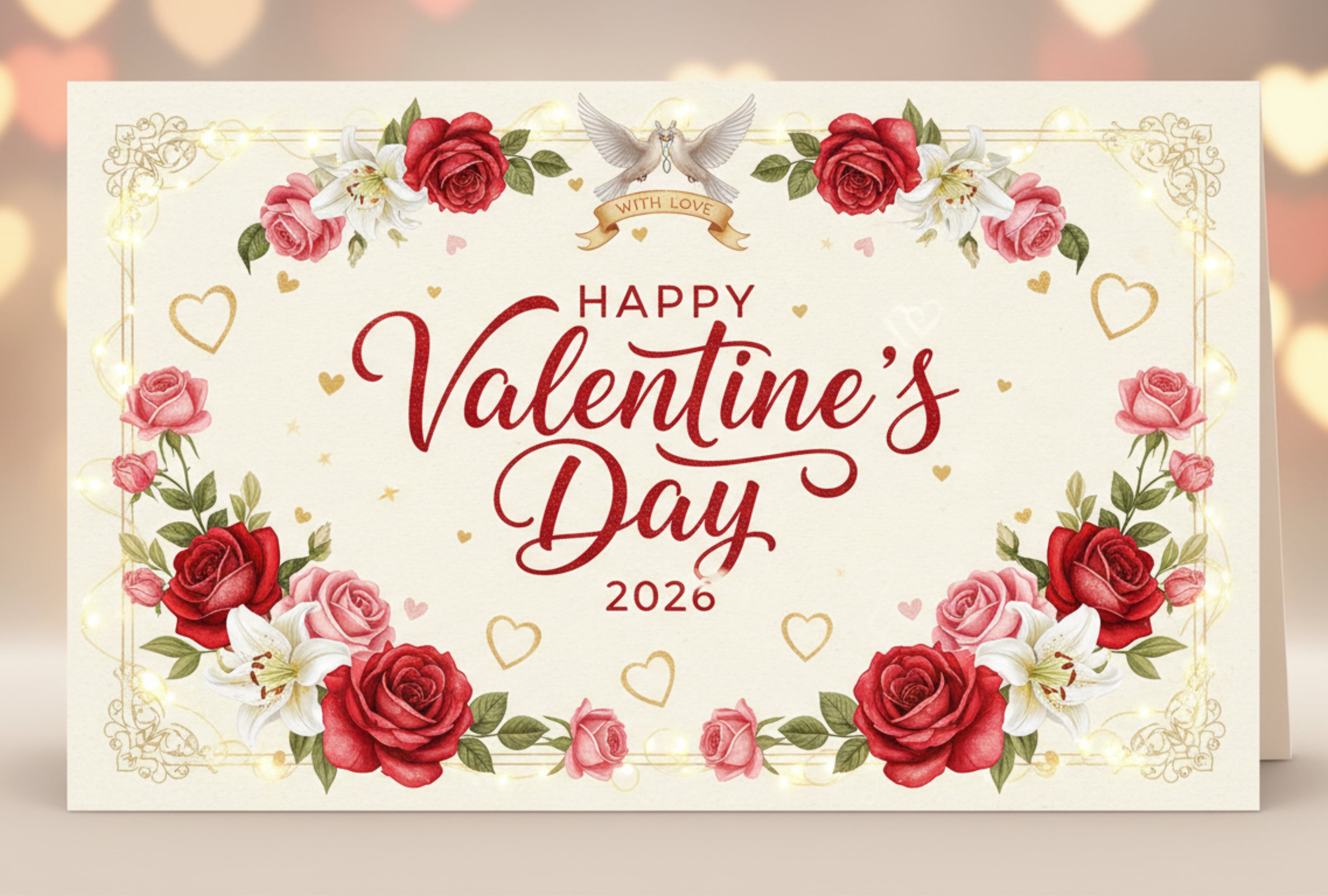 Adding a name, photo or personal message instantly turns a Valentine's Day card into something meaningful. | Image created by Depor using Gemini AI