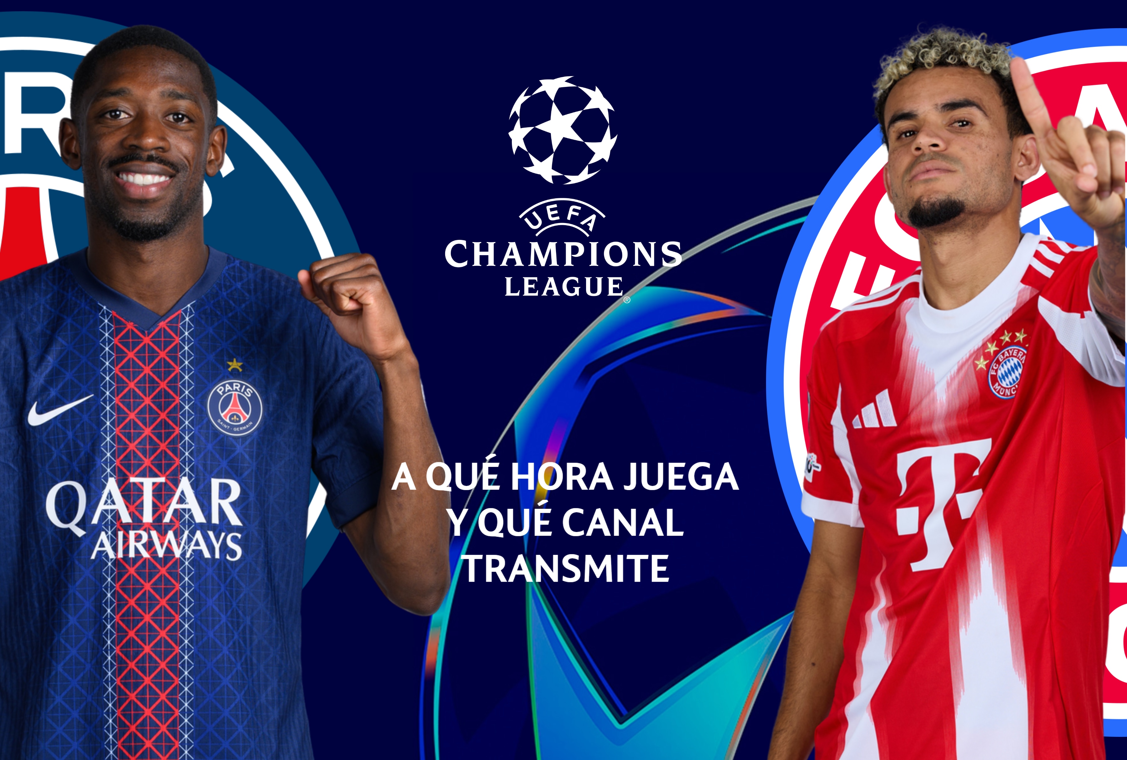 Revisa a qué hora juega el PSG ante el Bayern Múnich y qué canal transmite el encuentro en vivo hoy. La guía de canales de TV y plataformas online permite seguir la actividad de la Champions League 2026 desde cualquier dispositivo. | Crédito: uefa.com / Composición Depor