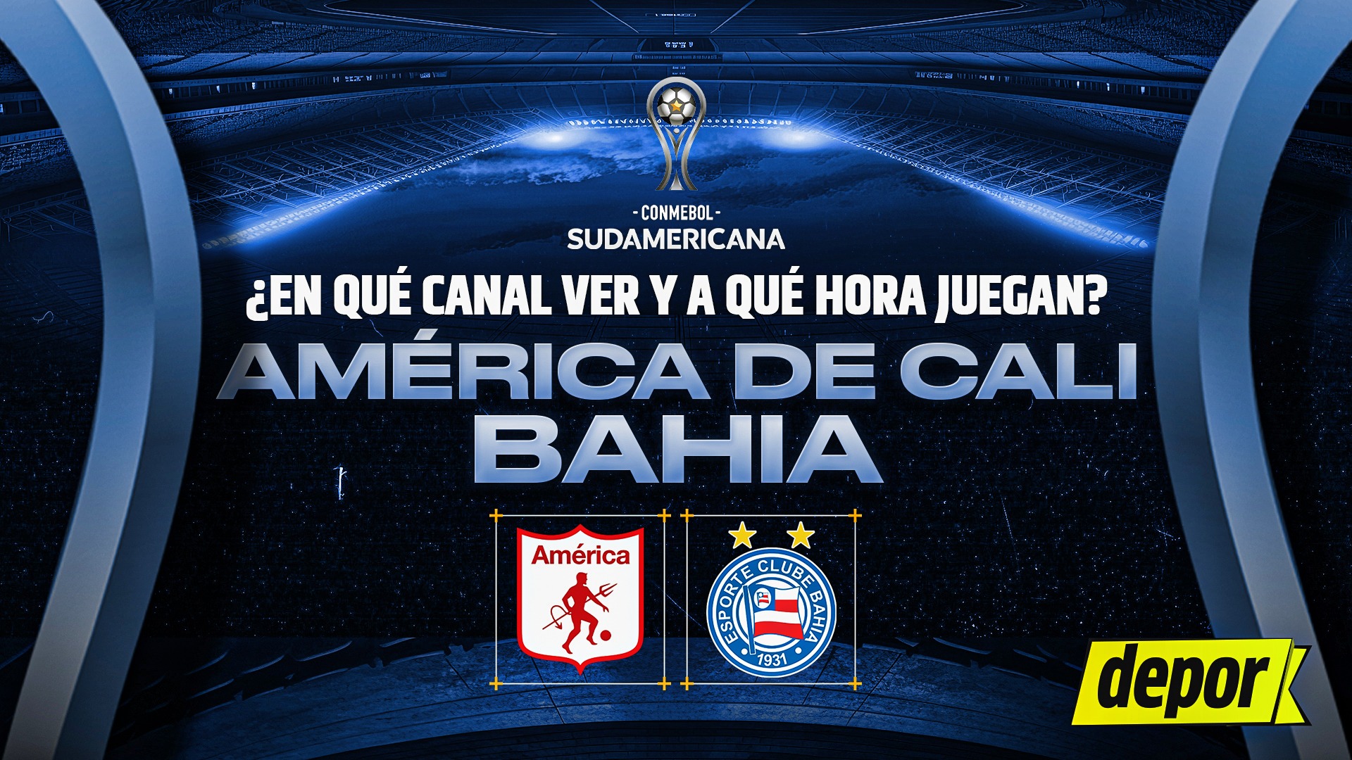 América de Cali vs. Bahía por la Copa Sudamericana. (Diseño: Christian Marlow)
