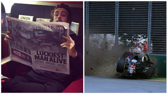 Fórmula 1: Fernando Alonso bromeó sobre su terrible accidente en Australia