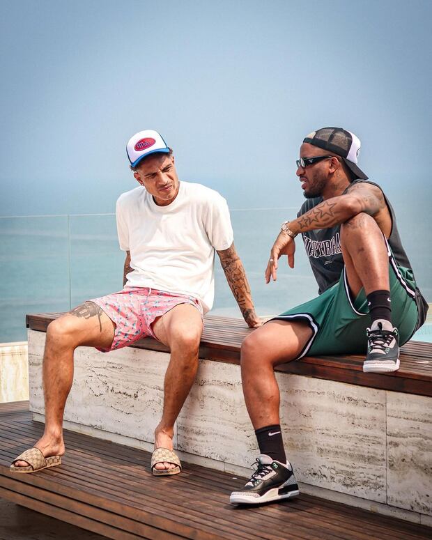 Paolo Guerrero y Jefferson Farfán juntos en Brasil. (Foto: Instagram)