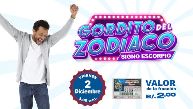 Lotería Nacional de Panamá: resultados del Gordito del Zodiaco - viernes 2 de diciembre