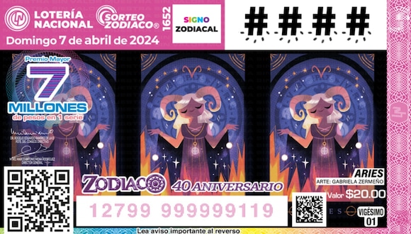 Resultados Sorteo Zodíaco, domingo 7 de abril: números ganadores. (Foto: Lotería Nacional de México).