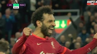Un doblete de lujo: Salah anotó el 4-0 del Liverpool vs. Manchester United [VIDEO]
