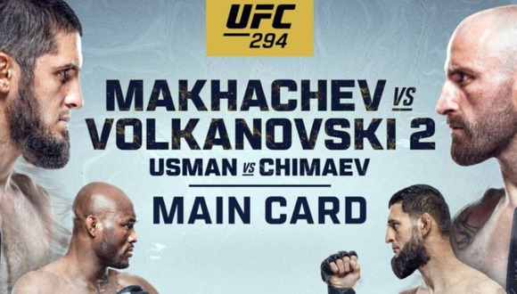 Sigue la cobertura del UFC 294: Makhachev vs. Volkanovski 2 en vivo y en directo vía Star+, ESPN + y FOX Sports Premiumdesde el Etihad Arena de Abu Dhabi, Emiratos Árabes Unidos. (Foto: UFC.com)