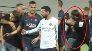 Messi poco pudo hacer para evitar violenta reacción con un hincha [VIDEO]
